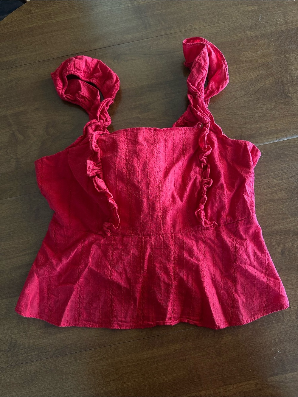Red Peplum Top